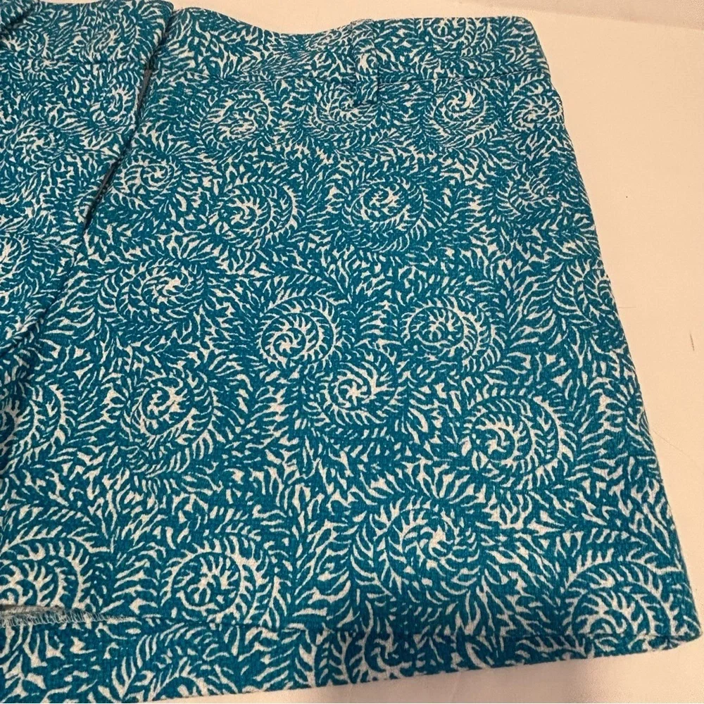 C Wonder Women’s Shorts, Turquoise & White Swirl, Boho, Cottagecore, Sz 10P NWT